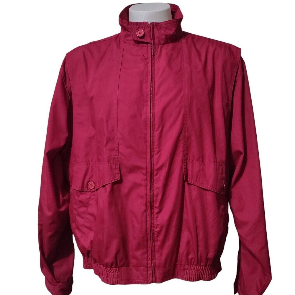Whitefish Bay Winter Coat Men's 2XL Outerwear Full Zip Elastic Waist Red Jacket